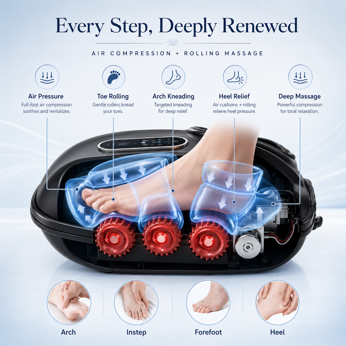 Zavora™  Deep Foot Massager with Heating