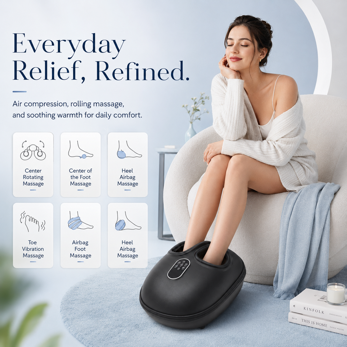Zavora™  Deep Foot Massager with Heating